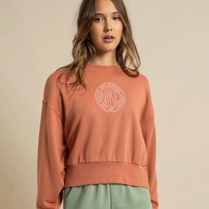 Nike Coral Crewneck Sweatshirt with White Logo